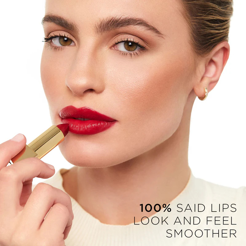 Лімітована помада 2024 року кремового кольору HOURGLASS Unlocked Satin Crème Lipstick Red 0